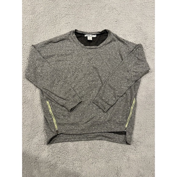 Chloe K Womens Sweater Gray Pullover‎ Sweatshirt Size Medium Side Zipper - Picture 1 of 8